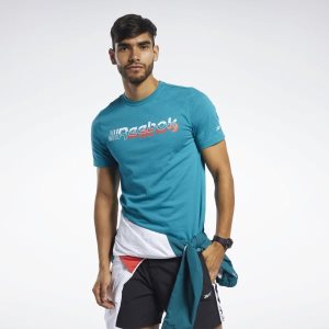 Reebok Meet You There T Shirt Herren - Türkis - DE 791-QCD